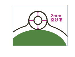 パーツ取り付け穴