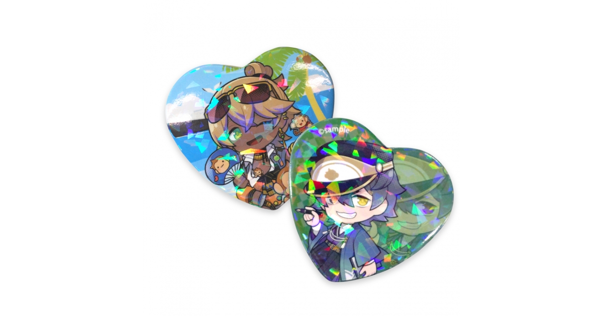 ホログラムPPハート缶バッジ | オリジナルグッズ・アクリル・缶バッジ