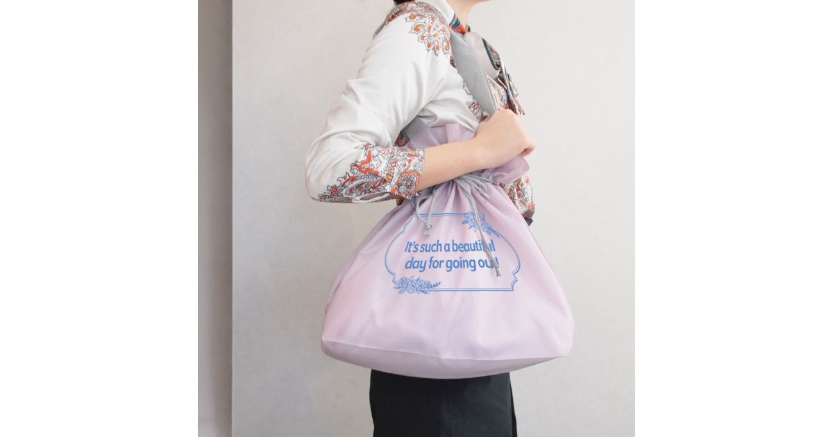 フリル巾着トート | オリジナルグッズ・アクリル・缶バッジ制作なら