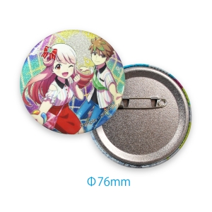 グリッター缶バッジ76mm