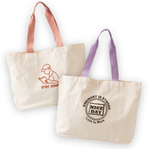 カラーハンドルキャンバストート