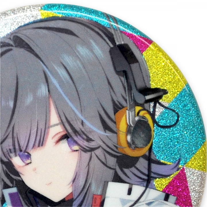 グリッター缶バッジ76mm