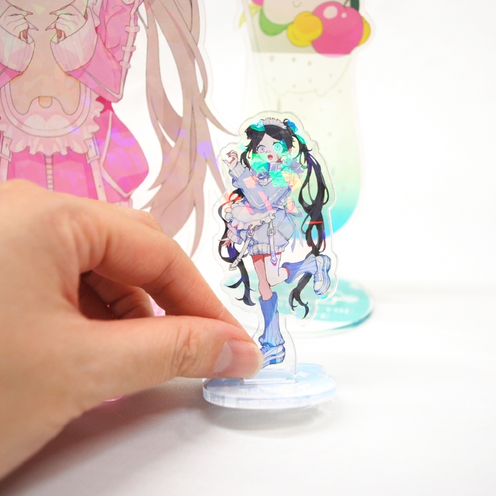ホログラムアクリルスタンド(台座印刷あり)