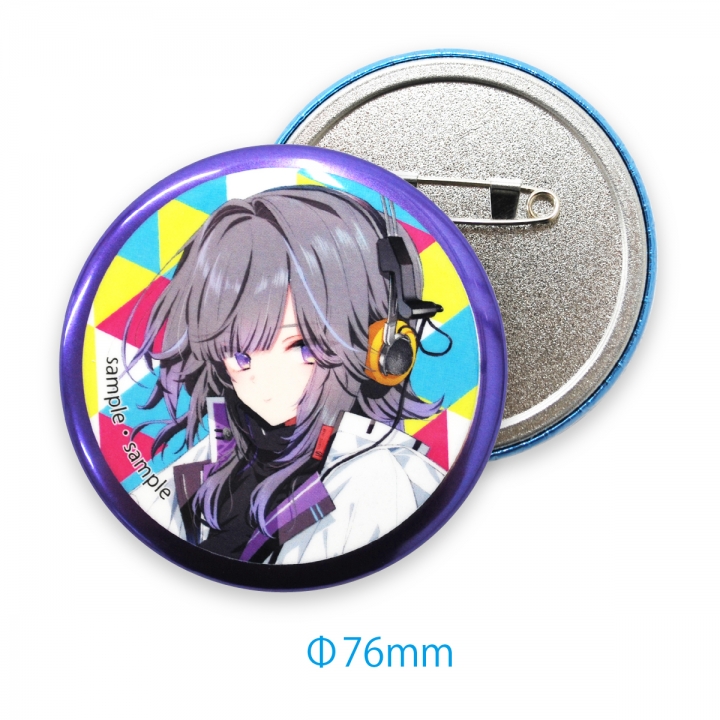 マイラーリング風缶バッジ76mm