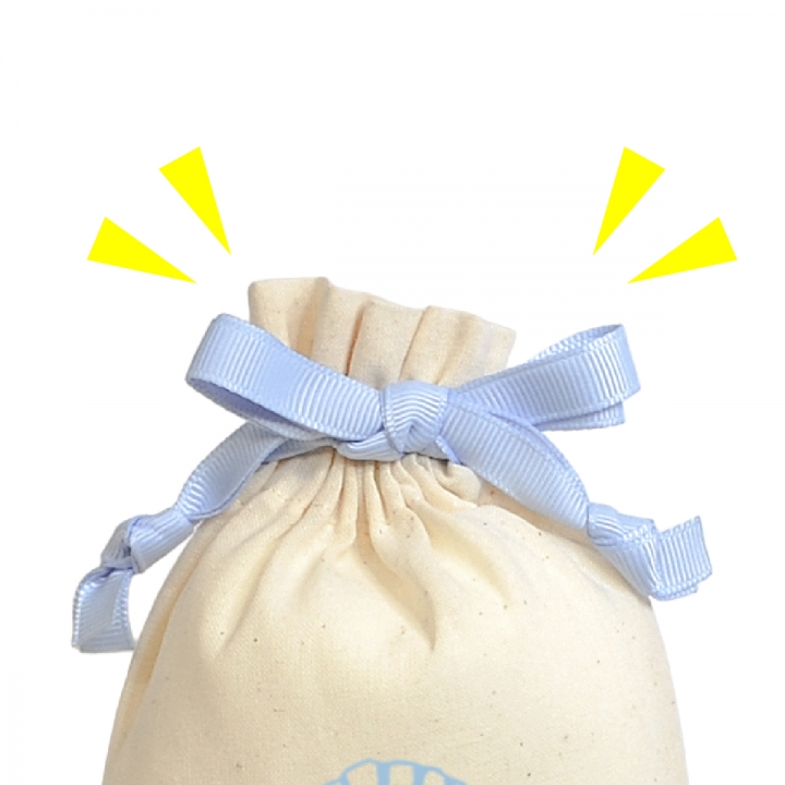 リボンコットン巾着