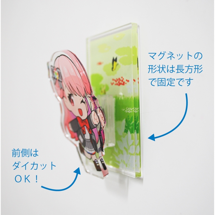 アクリルマグネットクリップ