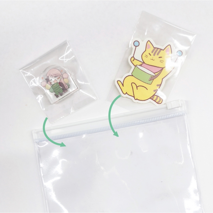 ミニクリアポーチセット（シール、ちょこんと入り）