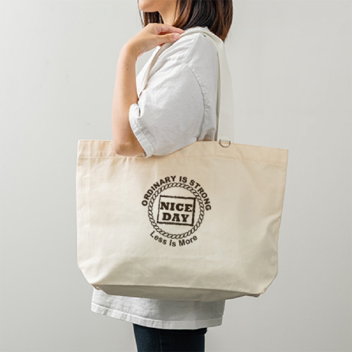 カラーハンドルキャンバストート