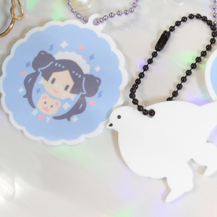 白板アクリルキーホルダー