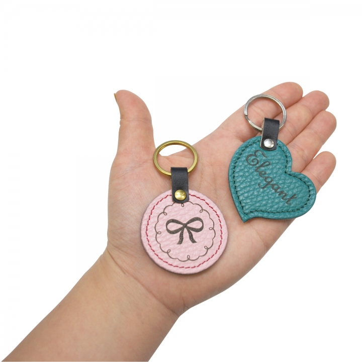 カラフル本皮製チャーム