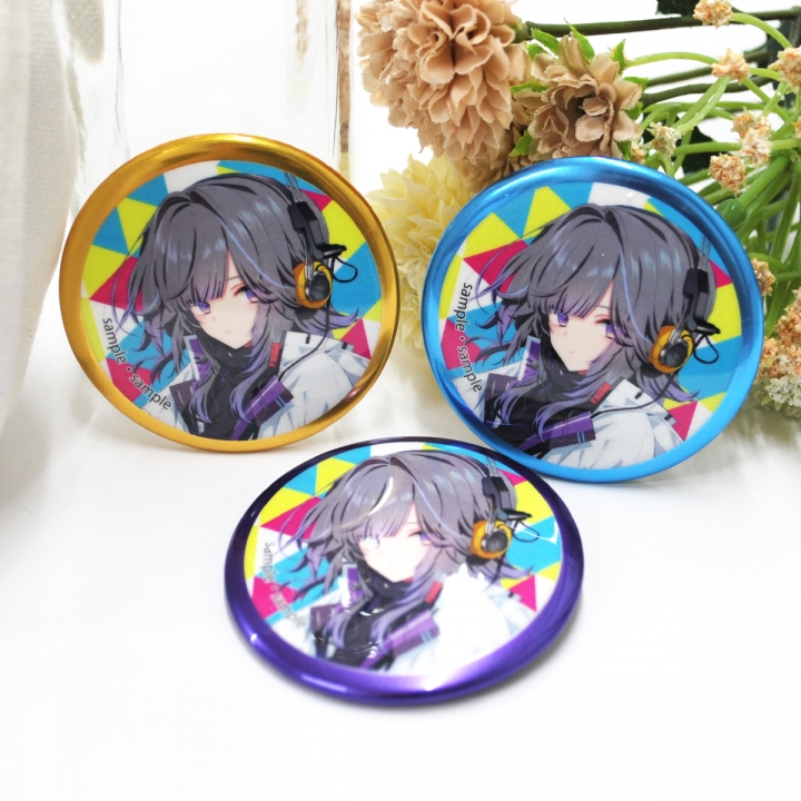 マイラーリング風缶バッジ76mm