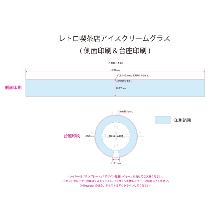 レトロ喫茶店アイスクリームグラス