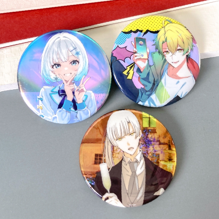 オーロラ缶バッジ57mm