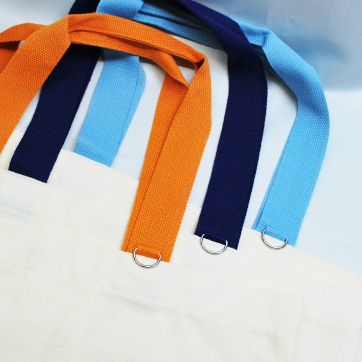 カラーハンドルキャンバストート