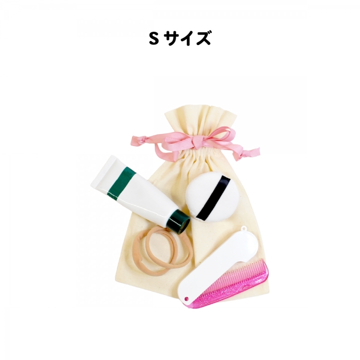 リボンコットン巾着