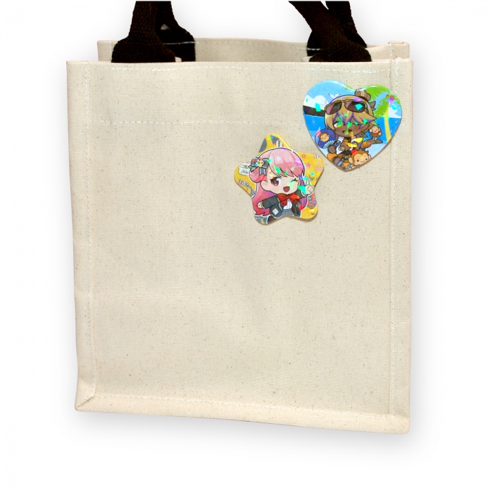 ホログラムPPハート缶バッジ