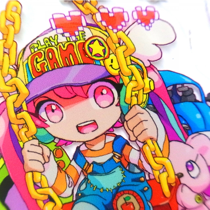 シンプルアクリルキーホルダー