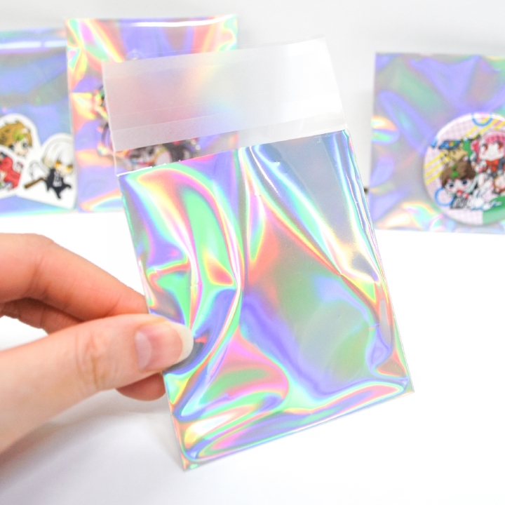 片面オーロラのり付き袋