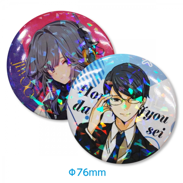ホログラムPP缶バッジ76mm