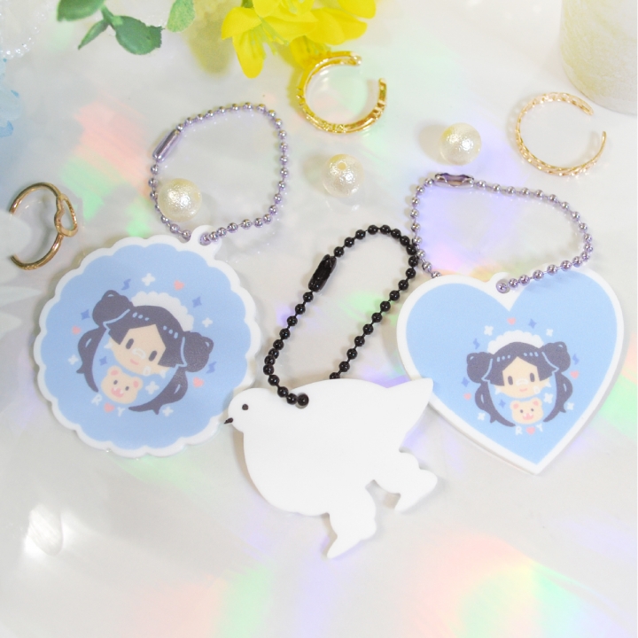 白板アクリルキーホルダー