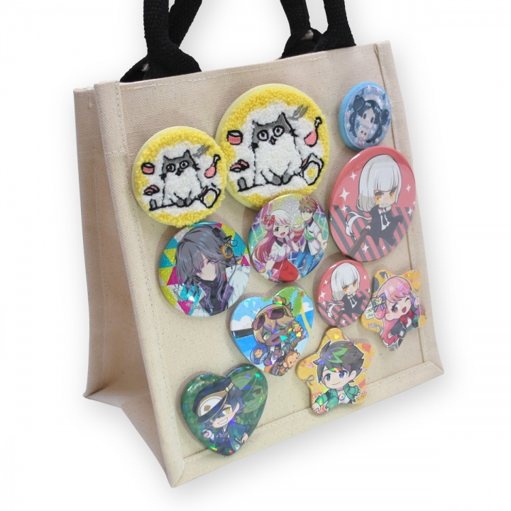 ホログラムPP星形缶バッジ