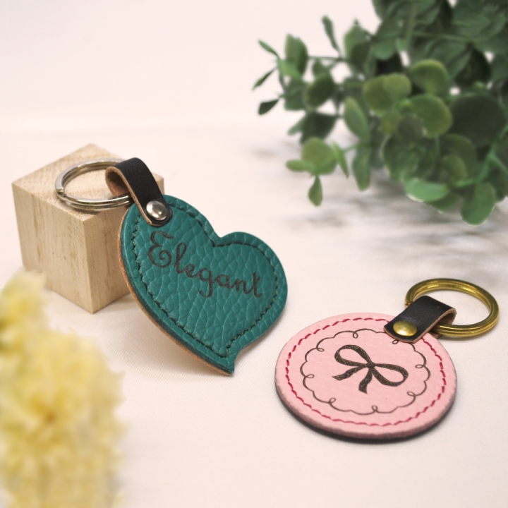 カラフル本皮製チャーム