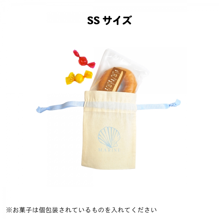 リボンコットン巾着