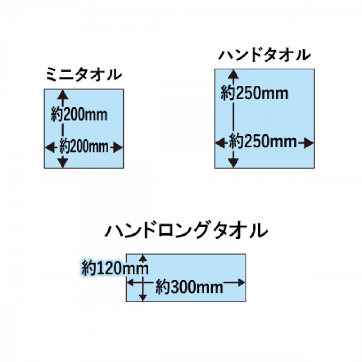 ポリコットンWフェイスハンドロングタオル