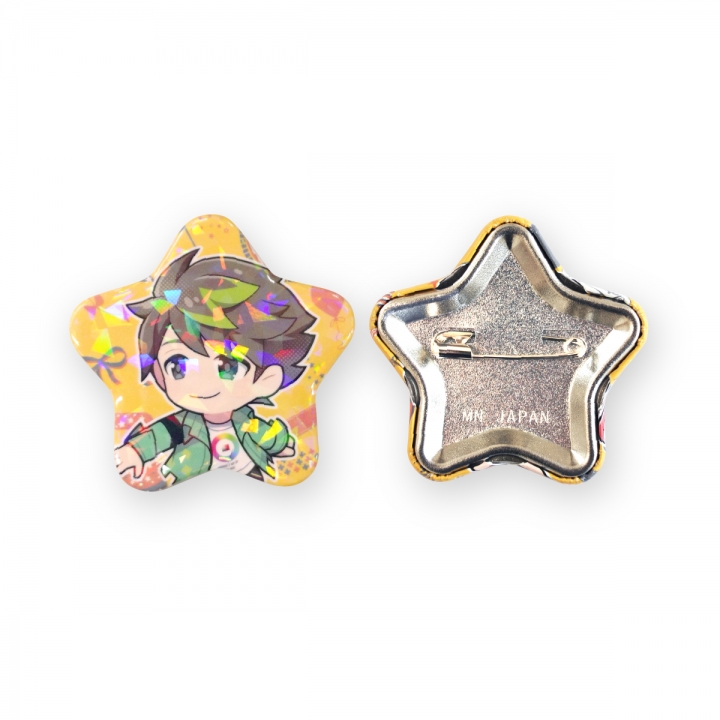 ホログラムPP星形缶バッジ