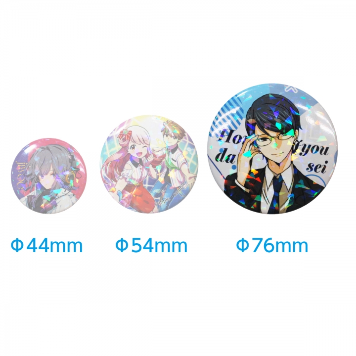 ホログラムPP缶バッジ76mm